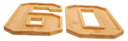 Cabilock 1set Wooden Number Charcuterie Tray Fillable Snack Board for Fruits Vegetables and Easy to Clean for Birthday and Anniversary Celebrations Lightweight Design for Safe Use and Girls