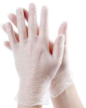 D-Work 1000 Gants Vinyle Micro Poudrés Taille L (8/9) Résistants, Confortables et Polyvalents pour Usage Alimentaire