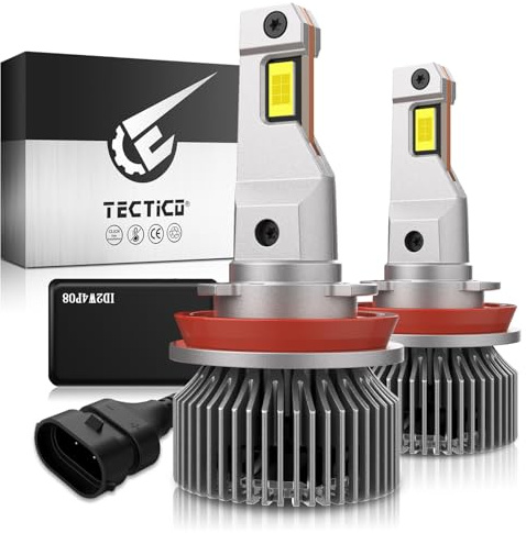 TECTICO H11 H8 H9 LED Lampadine Fari Fendinebbia 12V 80W 12000LM Ultra Luce 6000K Bianco Xenon Canbus Kit di Aggiornamento Auto Perfetto, 2 Lampade