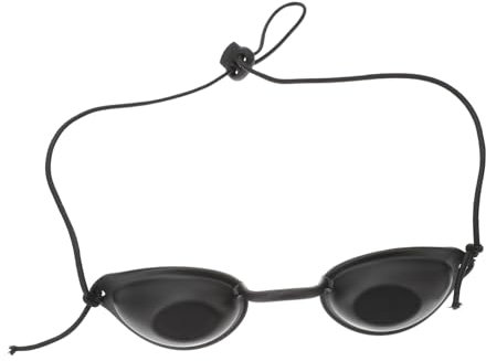 Vaguelly Cache-œil Ipl De Protection Oculaire Lunettes De Sécurité Ipl En Plastique Noir Couvre-yeux Intégral Rigide Protection Pour Traitement Led Et Lumière Pulsée Usage Cosmétique Et Soins
