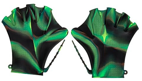 NOLITOY Einstellbare Schwimmhandschuhe Für Erwachsene Silikon Tauchpaddel Mit Rutschfestem Design Für Schwimmtraining Und Handprotektoren Froschfarbe
