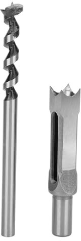 WALFRONT 20mm Woodworking Square Hole Drill Bits Bearing Steel Square Hole Drill Bits Cutter with U Shape Long Chip Drain Grooves Design for Wood Chip Discharge, 1 X