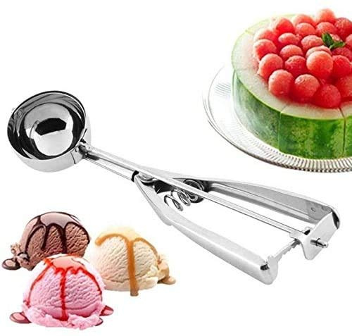 Eisportionierer aus Edelstahl, Professioneller Eiskugellöffel für Eiscreme und Desserts,4 cm 2 Stück
