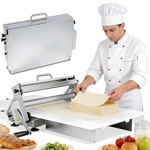 Dfdieratve Handkurbel Teigausrollmaschine - Ausrollmaschine Pasta-Maschine für Zuckerguss, Marzipan und Blätterteig, Einfache Installation Nudelmaschine für Zuhause und Restaurants B400