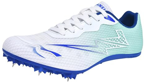 ZHENSI Zapatillas De Atletismo para Hombre Mujer Y Niño con Clavos para Correr Carreras Profesionales para Saltar Y Sprint,Azul,39 EU
