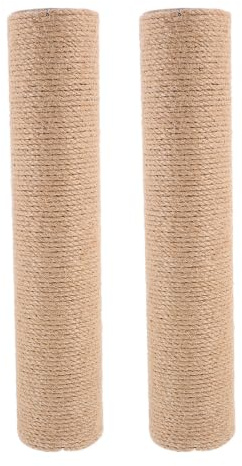 DIYEAH Rascador para Gatos Sisal Poste Alto de Repuesto para Gatos de Interior, Montaje DIY, Resistente y Ahorro de Espacio, 2 Piezas