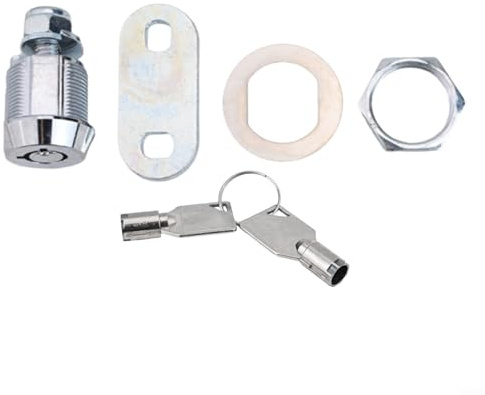 17 mm Grad Drehknopf für Schrank, Schreibtisch, Schublade, Schlüssel, Werkzeugkasten, sichere Zinklegierung, Möbelschloss, Briefkasten, 90 röhrenförmiges Schloss, wendbare Nocken