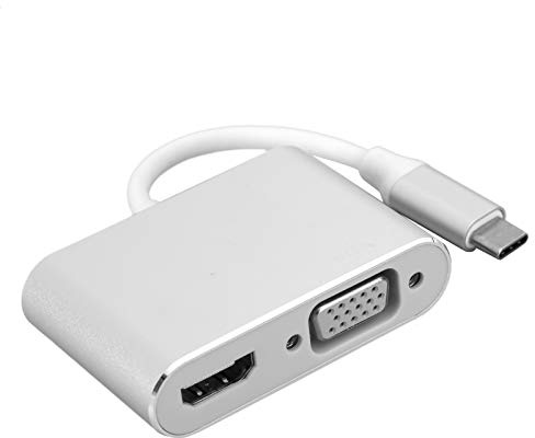 ciciglow Adaptateur USB C vers Ethernet, Station de Conversion Ethernet Résolution 4K, Adaptateur Réseau Hub TypeC vers VGA HDMI DVI Displayport, Multiport Hub USB C (Silver)