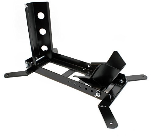 Wiltec Cavalletto blocca ruota moto max 450 kg, per pneumatici anteriori e posteriori da 14-21, reggi-ruota inclinabile