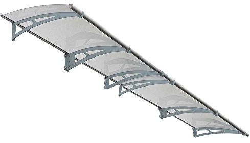Canopia by Palram Vordach für Haustür Aquila 4100 Pultvordach 410 x 92 cm Grau Sonnenschutz Haustürvordach inkl. Regenrinne