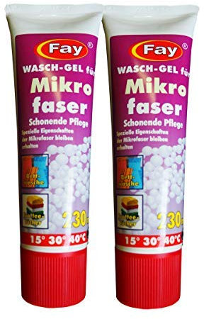 2 x Tube Fay Wasch-Gel für Mikrofaser 230ml, Spezialwaschmittel, Vollwaschmittel
