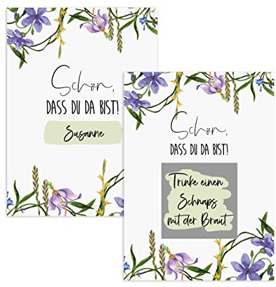 Nastami 50 Rubbelkarten Blaue Hochzeit Gastgeschenk Spiel