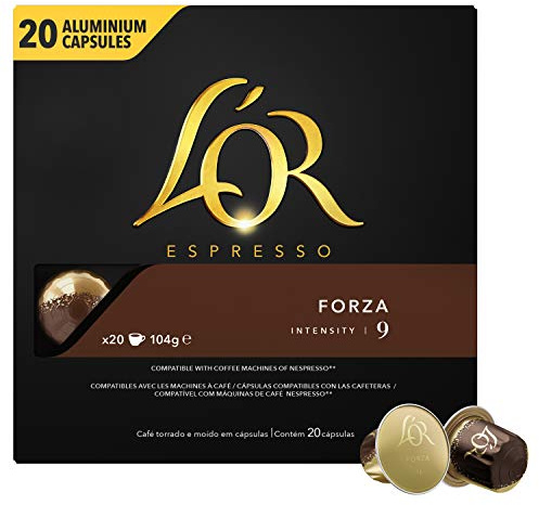 L'Or Espresso - Café Forza - Intensidad de aluminio para cafeteras Nespresso, 9 cápsulas