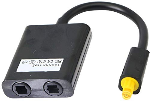 Cavo audio a fibra ottica,Convertitore adattatore adattatore audio digitale a fibra ottica Toslink per computer CD/DVD PS3 X-Box360-1 in 2 out