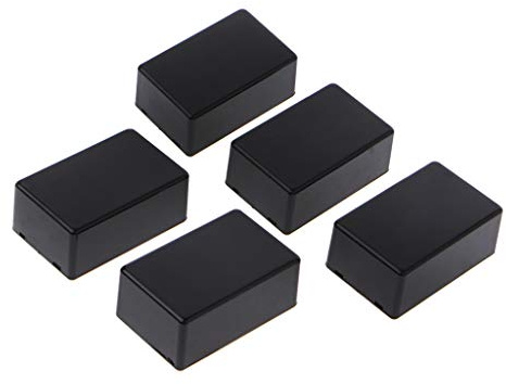 Rtengtunn 5 Stück Kunststoffgehäuse für elektronische Projekte, Instrumentengehäuse, Basteln, 70 x 45 x 30 mm – Schwarz