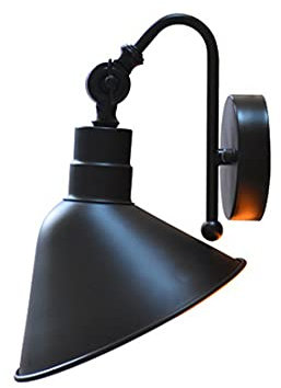 Industrial Wall Light Vintage Adjustable Wall Sconces Fitting Edison E27 Bulb Base Loft Decor Lighting Fixture Black Metal Finish for Living Room Hallway Bathroom Staircase