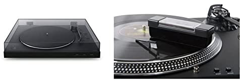 Sony PS-LX310BT Bluetooth Turntable with built-in Phono Pre-Amp, 2 speeds and 3 gain modes, Black & Acc-Sees APV004 Pro Vinyl Velvet Brush Record Cleaner – Includes Stylus Pick Up Brush - Anti-Static