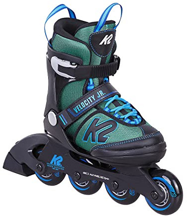 K2 Skates Jungen Inline Skates Velocity JR B, Black - Blue - Green, 30G0826.1.1.L