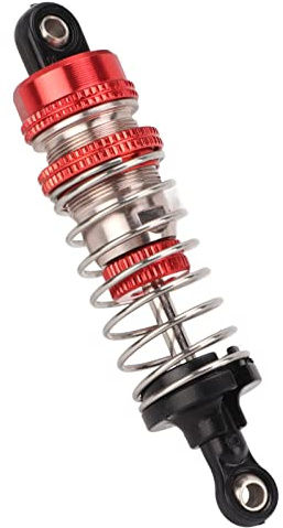 Dilwe RC Stoßdämpfer Vorne, RC Auto Stoßdämpfer RC Aluminium Stoßdämpfer Vorne Ersatz für WLTOYS 144010 1/14 Rot