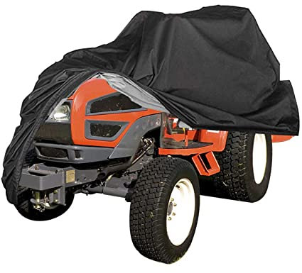 Universal Abdeckplane Rasenmäher Rasentraktor Abdeckhaube Wasserdicht Wasserdichter Oxford-Stoff Für Schwere Beanspruchung Wasser- Und UV-Mehltau Garten Outdoor Schutzhülle ,183*137*117cm,Black