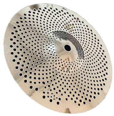 Schlaginstrument Zubehör Silberfarbener Polishing Mute Low Volume 8'' Splash-Becken Für Üben Von Schlagzeugern Trommelbecken