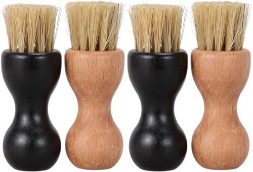 Dauber Shine Cream Grey+ Reinigungsbeutel, Haushaltsgriff, Holzstiefel, graue Applikatoren, Bürsten, Pflege for Haare, helle Schuhe und mit Borstenpolierwerkzeugen, dunkel, zufällige Farbe/1374