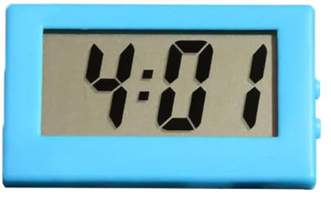 Piccolo orologio elettronico da tavolo, orologi digitali a batteria, orologio silenzioso con display a LED per cucina, aula, camera da letto, bagno, accessori da scrivania 2,2 x 1 x 1,45 cm