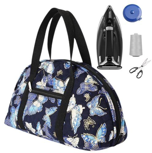 Eisen-Aufbewahrungstasche, mehrere Taschen, kleine Eisenkoffer, kompakter Reise-Organizer für Bügeleisen, perfekte Reise-Dampfgarer-Tasche für Nadeln und Fäden, Zubehör für Zuhause und Reisen