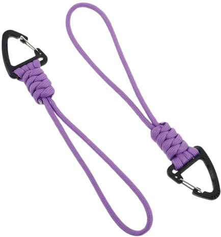BESPORTBLE 2pcs Keychain Lanyard Paracord Carabiner Clip Triangle Ring Wrist Lanyard for Daily Use