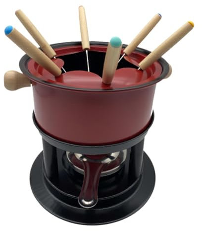 KESOTO Fondue-Topf-Set Fondue-Maker-Topf Verdickte tragbare Brühe Fondue-Set Fondue-Topf für Geburtstags Feier Hochzeits Dessert Home Sauce