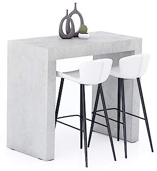 Moderner Stehtisch 120x60 grau Betonoptik Premium Qualität Made in Italy
