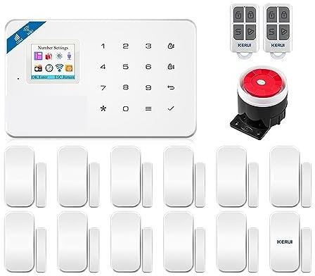 Sistema di sicurezza domestica GSM Allarme W181 di allarme Unità centrale Tuya Smart Wireless Sensore porta antifurto(KIT 1)