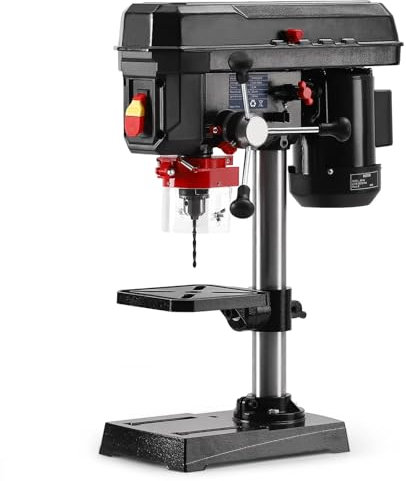 Taladro de columna, Taladro de banco de 2,5 A, 5 velocidades, ajustable, 8 pulgadas de distancia de Para proyectos de bricolaje y manualidades