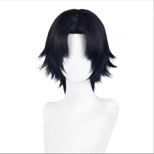 Gooyeh Chrollo Lucilfer Cosplay Kostüm mit Ohrringen Buch Anime Chrollo Lucilfer Rollenspiel Schwarzer Anzug Uniform Halloween Comic-Con Outfit