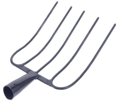 Abaodam Strumento Da Mano Multifunzionale in Ferro Forcone Agricolo Solido e Resistente Per Raccogliere Paglia e Letame Strumento Pratico Per Fattorie e Utile Per Equini e Bovini