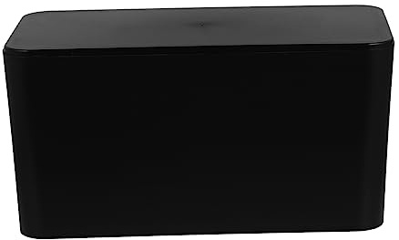 TEHAUX 1 Pieza Caja Organizadora de Cables de Plástico Gestión de Cables para Hogar y Oficina Diseño Simple y Conveniente Color Negro Pequeño