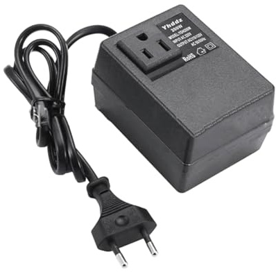 Nihcora Convertisseur de Tension 200W Transformateur EU Vers US Transformateur Abaisseur 220V Vers 110V Adaptateur de Voyage Monophasé Prise EU