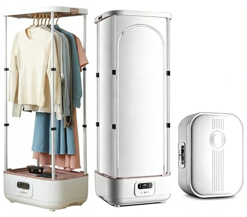 LADECNERHT Vaporizadores De Ropa Mejorados, Plancha De Vapor Vertical De 900 W, Gran Capacidad para 8-10 Prendas a La Vez, Tendedero Eléctrico con Control, para Ropa Y Telas
