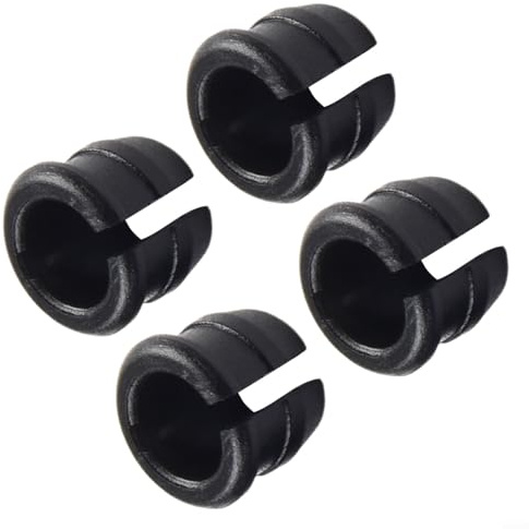 Lot de 4 adaptateurs de trou de valve de vélo, manchon réducteur en plastique pour convertir AV en valves, accessoires de jante noire légère pour vélo de route et VTT, installation facile