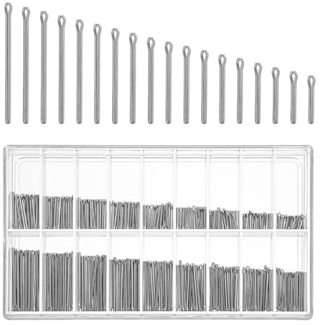 1Box 360Pcs Watch Band Pins 6-23mm Stainless Steel Watch Bracelet Pin Link Cotter Pins Assortment for Watch Repair(Silver)
