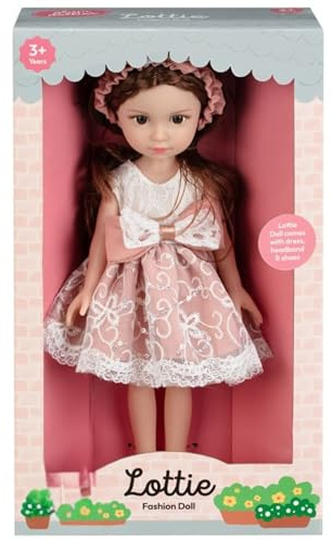 rightclick Glam Dollies – Fashion Doll with Dress, Headband & Shoes | Elegant Play Doll for Imaginative Fun, Stylish Pretend Play Gift for Kids (Lottie)