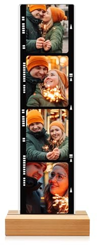 Personalised Photo Gifts Picture Frames for Christmas, Custom Film Photo Frame Picture Frame, Personalised Photo Frames Christmas Birthday Anniversary Photo Gifts for Women Men Her Him (Design 2)