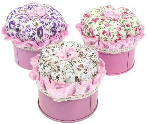 Toyvian Boîte de Rangement Magnétique pour Aiguilles 3pcs avec Coussin à Épingles en Fer et Coton, Compacte et Délicate pour Travaux de Couture