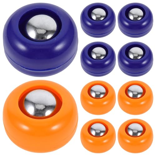Alasum 20 Stück Tisch Curling und Kleiner Shuffleboard Spielset aus Langlebigem Pp Material Inkl 10 Blaue und 10 Orange Curling Steine Vielseitig für Party Familie und Indoor Outdoor