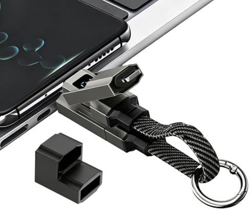 Laddkabel Med Nyckelring | 4-i-1 65W Snabbladdning LED-Display - USB-Datakabel Med Nyckelring,för laptop, surfplatta och mobila enheter, idealisk för resor, camping, daglig pendling, arbete och vardag