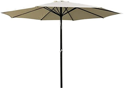 Haushalt International ALU Landhausschirn Sonnenschirm 300cm mit Kurbel UV 50+ beige 62423 | mit Kurbel