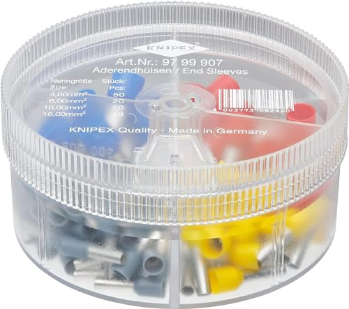 Knipex Boîtiers d'assortiment avec embouts de câble isolés 4 pièces, 97 99 907