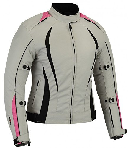 Veste rose de moto pour femme S Gris et rose