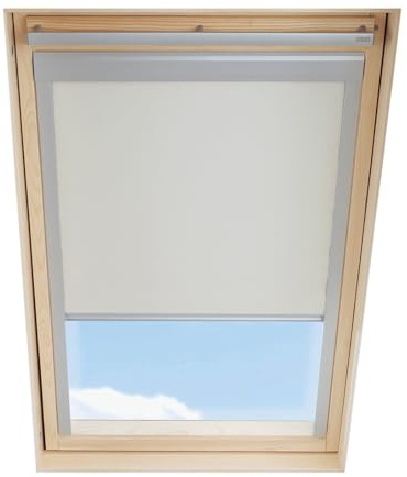Tenda oscurante per finestre a tetto compatibile con VELUX C04, Beige