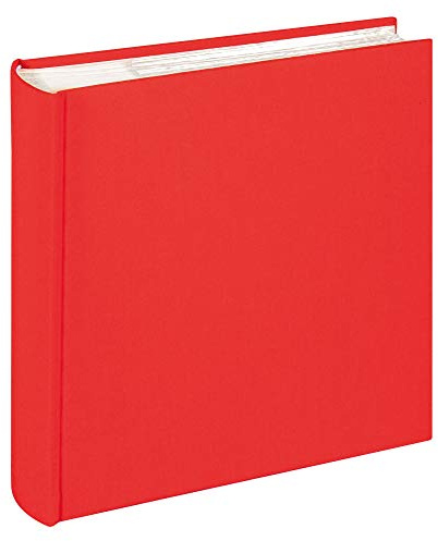walther Design Photo Album Red 200 Photos 10 x 15 cm Memo Slip-in Album Linen, Cloth ME-510-R